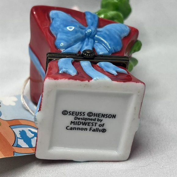 Grinch Dr. Seuss Midwest of Cannon Falls 4” Trinket Box Wubbulous World Vintage - Picture 8 of 11